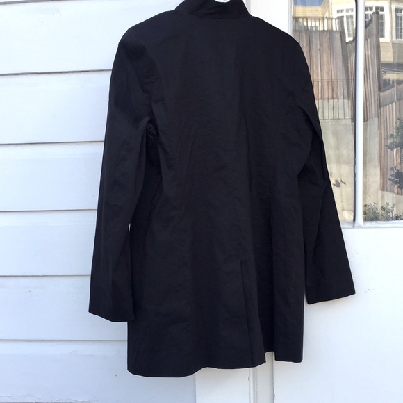 NEW Eileen Fisher Black Ramie Long Jacket Size 12 - Picture 2 of 10